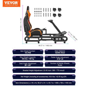 View Soporte para Volante de Carreras VEVOR con Ruedas para Logitech G923/G920/G29, Cabina de simulador de conducción de Acero Resistente, Thrustmaster image 3