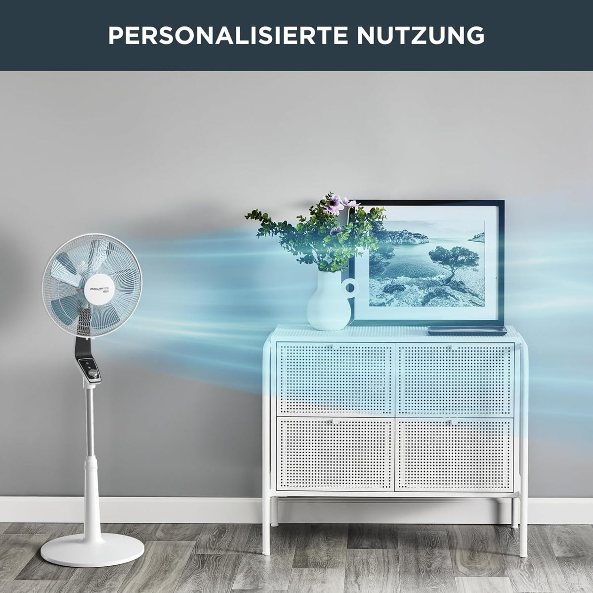 Rowenta Turbo Silence Standventilator, 45 dB(A), 72 m³/min Luftstrom, 4 Geschwindigkeiten, Silent Night & Turbo Boost, 120° Oszillation,
