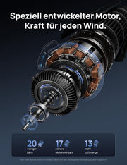 View DREO DC Motor Turmventilator Leiser, 11M Windentfernung Ventilator mit Kühlung Fernbedienung, 9 Stufen 4 Modi, 90° Oszillierender Stand Ventilatoren image 4