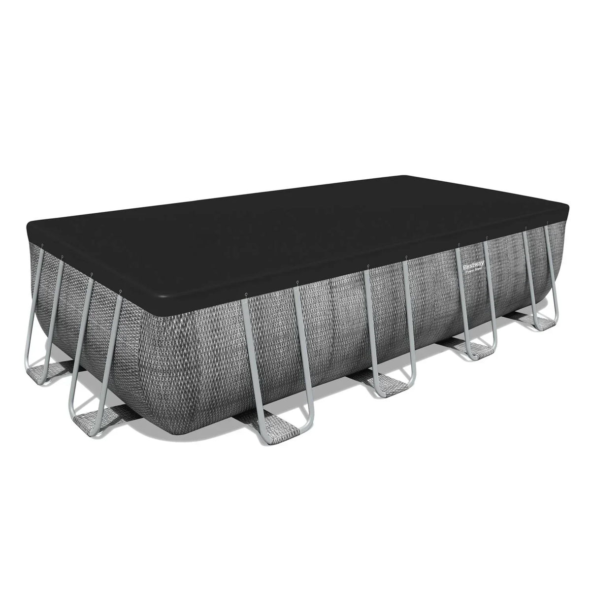 Piscina Desmontable Tubular Bestway Power Steel Ratán 549x274x122 Cm Con Depuradora Cartucho 5.678 L/h Con Cobertor Y Escalera