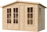 View TIMBELA Caseta de jardín de Madera de 6 m2 - Cobertizo Jardin Exterior con Suelo, Ventana, Puerta Doble - Cabaña de jardín para Trabajar en casa - con image 6