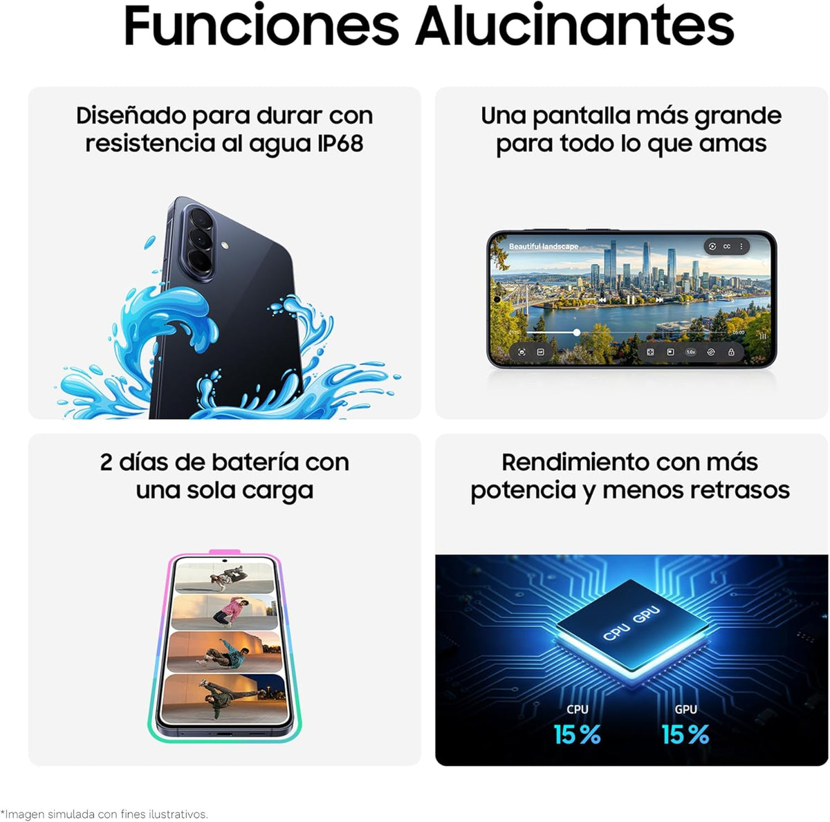 Samsung Galaxy A57 5G, 512GB, Móvil Fino con IA, 8GB, Gran Angular 50MP, Autonomía 2 Días, Batería 5000mAh, IP68, Garantía del Fabricante 3 Años + 1