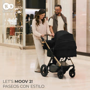 View Kinderkraft MOOV XL 3 en 1, Carrito bebé hasta 27 kg, Carro, Con Asiento I-SIZE 40-75 cm, Plegable, Amortiguación, Convertible, Capazo XL, Con image 2
