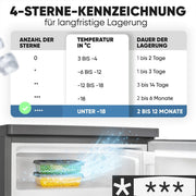 View Bomann Kühlschrank mit Gefrierfach klein | Kühlschrank 2 Ablagen | leise | mit 4-Sterne Gefrierfach | Kühlschrank klein mit Obst- und Gemüsefach | image 3