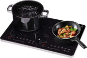 View WMF Kult X Doppel- Induktionskochfeld 2 Platten, Kochplatte bis 28 cm, 2 Kochzonen, 8 Stufen, Topferkennung,Touch-Display, Glaskeramik, Timer-Funktion image 4