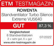 View Rowenta Turbo Silence Standventilator, 45 dB(A), 72 m³/min Luftstrom, 4 Geschwindigkeiten, Silent Night & Turbo Boost, 120° Oszillation, image 2