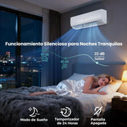 View COSTWAY Aire Acondicionado Split, 2,6 kW, Aire Acondicionado con Calefacción con Bomba de Calor,Refrigerante: R32, Calefactor y Refrigerador con Kit image 5