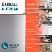 View Stillstern Mini Gefrierschrank (42L) -18°C, Eiswürfelschale, Schloss, Türanschlag wechselbar, 4-Sterne Tiefkühlschrank für Camping/Büro Gefriertruhe image 5