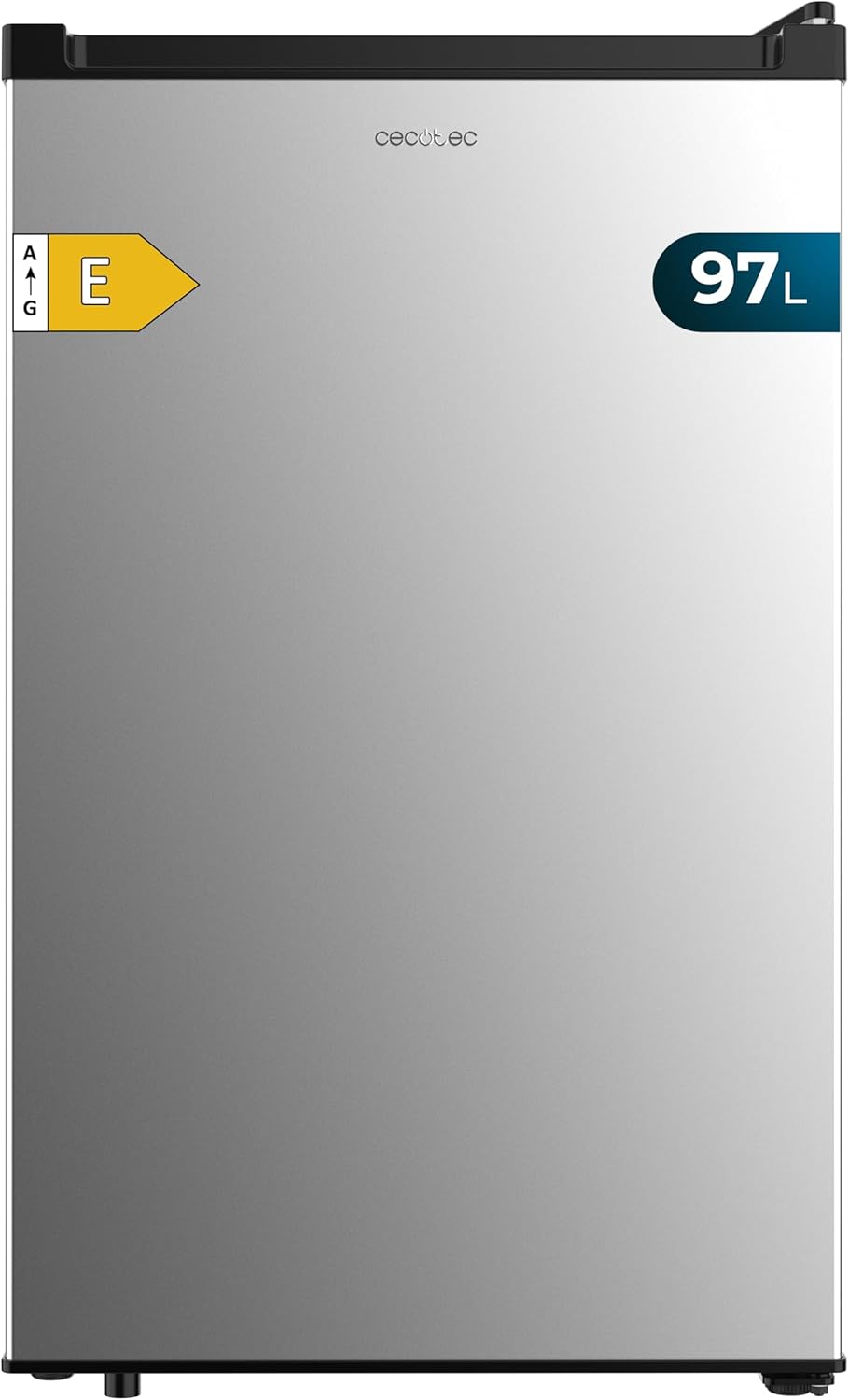 Cecotec Congelador Vertical Sobremesa 97 L Bolero CoolMarket TF 97 Inox, Clase Energética E, Diseño compacto, Puerta reversible, 3 Cajones, Medidas