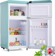 View Merax Kühlschrank mit Gefrierfach, Kühl-Gefrierkombination, klein Kühlschrank mit 51L und Gefrierschrank 21L, Leise, LED, Glasablagen, Gemüsefach, image 1