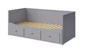 View HEMNES Cama día con 3 cajones Gris, 80x200 cm image 2