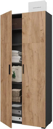View Vicco Armario Universal Ingo, Antracita/Roble Dorado, 80 x 183.8 cm image 6