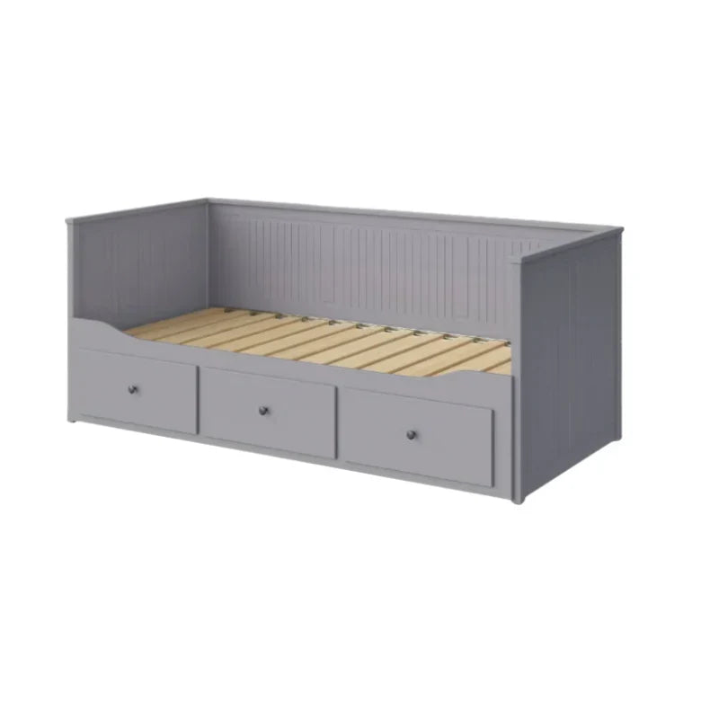 HEMNES Cama día con 3 cajones Gris, 80x200 cm