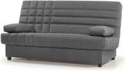 View SHIITO - Sofá Cama de 3 Plazas con Arcón Interior - 100 x 193 x 100 cm - Modelo Romeo - con Apertura Clic-Clac - Incluye 2 Cojines - Color Gris Oscuro image 1
