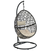 View 2025 Silla Colgante Sunnydaze Caroline en Forma de Huevo con Estructura de Acero y Cojín image 1
