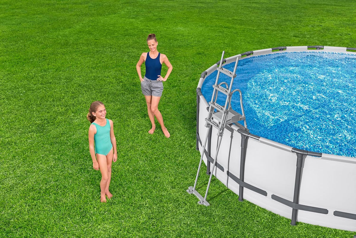 Bestway Escalera de seguridad para piscina Flowclear 1,32 m