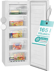 View Bomann großer Gefrierschrank freistehend | 165 Liter Nutzinhalt für Lebensmittel | 5 Schubladen | Freezer Eisschrank Froster | wechselbarer image 2