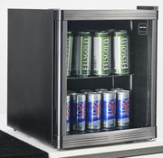 View METRO Professional Mini-Kühlschrank GPC1046, Edelstahl/Glas, 43 x 48 x 51.5 cm, 46 L, schwarz image 6