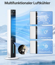 View Turmventilator Luftkühler mit Wasserkühlung - Mobile Klimaanlage ohne Abluftschlauch, Ventilator mit Kühlung Leise, 3 Modi-12H Timer-Aroma- image 4