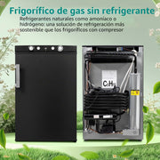 View SMETA Nevera de Gas Butano, 100L con Congelador, Trivalente 12v 220v Gas, Frigorifico 12v, sin Ruido, Nevera para Furgoneta Camper Caravana image 5