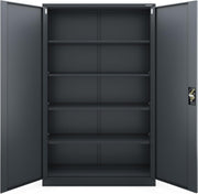 View Jan Nowak Metallschrank Jan II 185 x 115 x 40 cm - Aktenschrank abschließbar mit 2 Türen, Mehrzweckschrank mit 5 Ebenen, Büroschrank aus Stahlschrank image 5