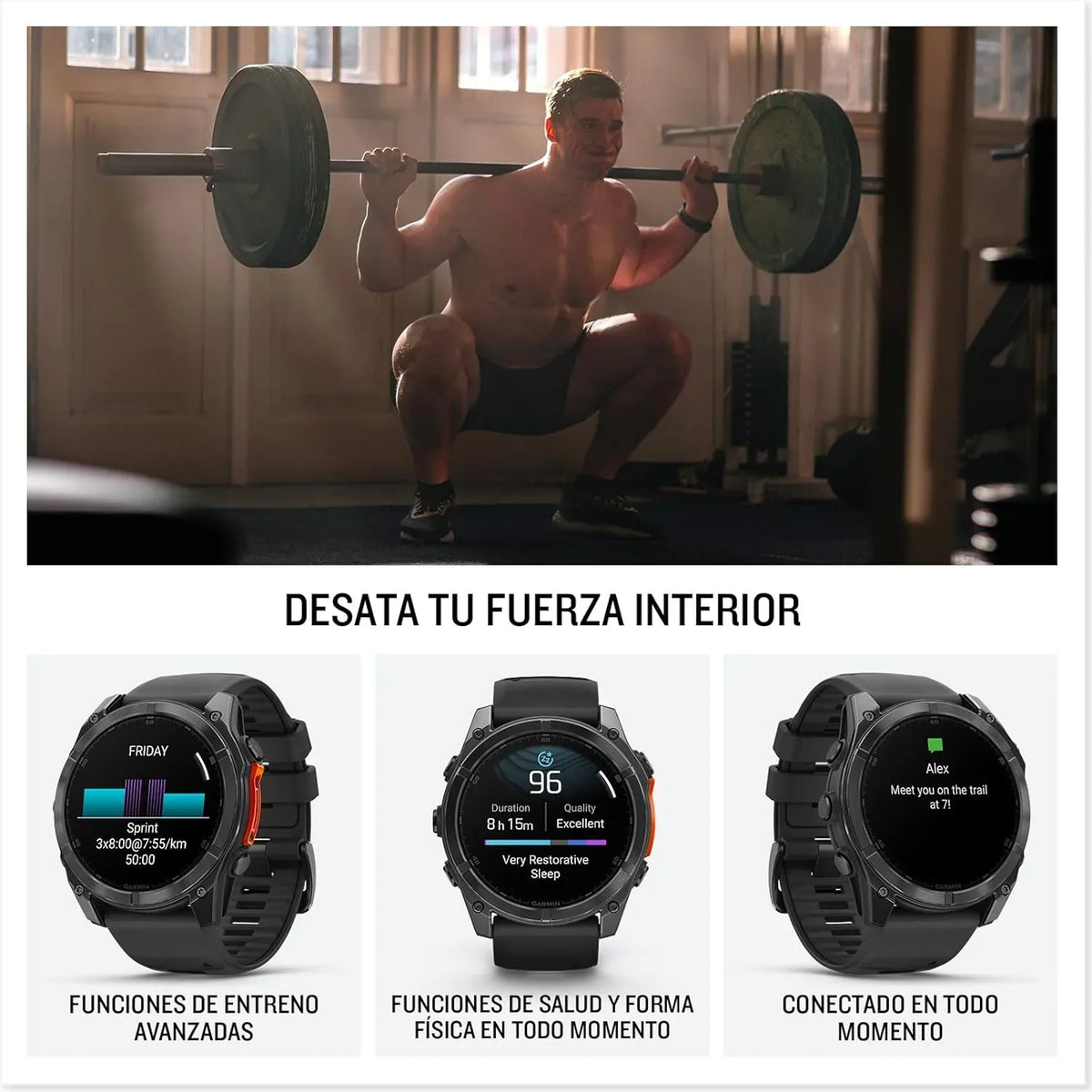 Garmin fēnix 8-51mm - Reloj de Alto Rendimiento GPS Multideporte con Pantalla táctil AMOLED, Linterna LED, Altavoz y micrófono Integrados, Mapas y