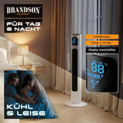 View Brandson - Turmventilator mit Fernbedienung 96 cm - Preisträger 2026 - mobiler Lüfter leise - Standventilator mit Oszilation - 3 Geschwindigkeiten 3 image 6