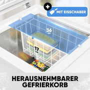 View Bomann, 100L Gefriertruhe weiß GT7355 – 4 Sterne, Temperatur ≤ -18°C, Gefriervermögen 4,5 kg/24h, Kontrollleuchte, Temperatureinstellung, abnehmbar, image 3