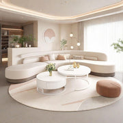 View 2er Set Couchtisch Rund Weiss 50+70cm Wohnzimmertisch Weiß Runder Couchtisch Mit Stauraum Marmor Beistelltisch Stabilem Metallgestel Satztische Fürs image 6