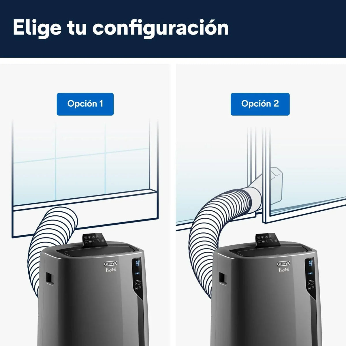 Pingüino PACEL112 Silent Aire Acondicionado Portátil Silencioso con Tecnología Eco Real Feel y Cool Surround, Función Deshumidificadora, 2.9 kW, 63 dB