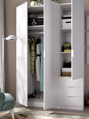 View DEKIT GRUPO RIMOBEL Armario Ropero 3 Puertas Y 3 Cajones - Blanco - 121X184X52 Cm image 6
