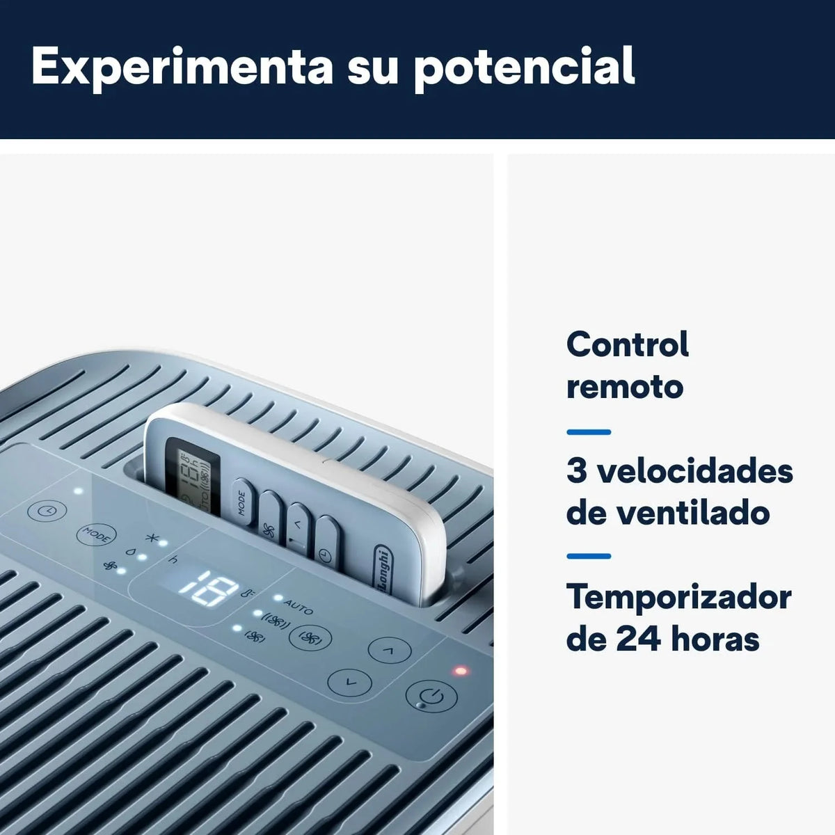 Pinguino Compact PAC ES72 YOUNG Aire Acondicionado Portátil 8.300 BTU/h, 2,1 kW, hasta 60m³, Función Deshumidificador y Ventilación, Temporizador 24