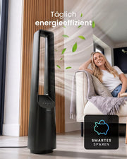 View Pro Breeze 101cm rotorloser Ventilator - Smart Home Ventilator mit WLAN, Fernbedienung, LED Display, 6 Geschwindigkeiten - Turmventilator sehr leise, image 6