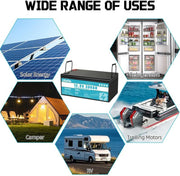 View LiFePO4 Batterie 12V 300Ah Lithium Eisenphosphat Batterie, ausgestattet mit 300A BMS, Lebensdauer über 8 Jahre, geeignet für Camping, Solarenergie, image 4