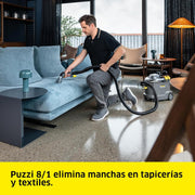 View Kärcher Lava-aspiradora Puzzi 8/1, para tapicerías y superficies textiles, depósito: 8 l, caudal de pulverización: 1 l/min, superficie: 12-18 m²/h, image 2