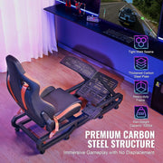 View Soporte para Volante de Carreras VEVOR con Ruedas para Logitech G923/G920/G29, Cabina de simulador de conducción de Acero Resistente, Thrustmaster image 5