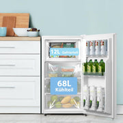 View Comfee RCD80WH3(E) Kühlschrank mit Gefrierfach, 80L Kleiner Kühlschrank, Obst- und Gemüsefach, 84.5 cm Höhe, 47.5 cm Breite, 110 kWh pro Jahr, image 5