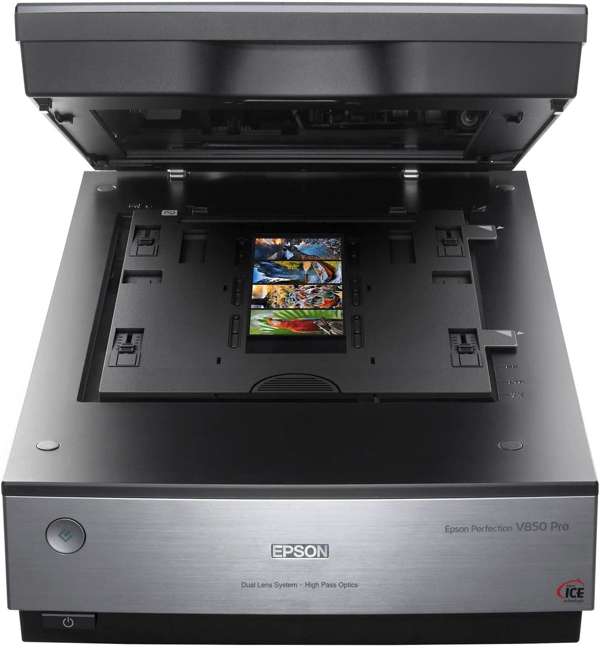 Epson Perfection V850, professioneller Fotoscanner, Scanner zum Digitalisieren von Fotos, Vorlagen, Dias und Negativen, Flachbettscanner mit hoher