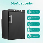 View SMETA Nevera de Gas Butano, 100L con Congelador, Trivalente 12v 220v Gas, Frigorifico 12v, sin Ruido, Nevera para Furgoneta Camper Caravana image 3