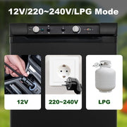 View Smeta Kühlschrank, Gas, 100 l, Campingauto, 12 V, 220 V, Dreifach-Kühlschrank, Gefrierschrank, Wohnwagen, Garage, Mobilheim, Schlafzimmer, Haus, leise image 5