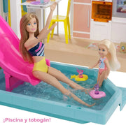View Barbie Casa de Muñecas Dreamhouse - con Piscina, Tobogán y Ascensor - Luces y Sonido - 75+ Piezas - 104 x 109 cm - Regalo para Niños de 3-7 Años, image 3