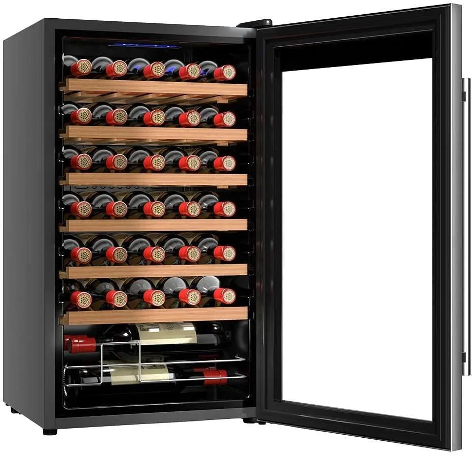 Cecotec Vinoteca 34 botellas Bolero grandsommelier 34030 inox compressor, 80 L, Enfriamiento por compresor, Temperatura regulable de 5 a 18oC, Control