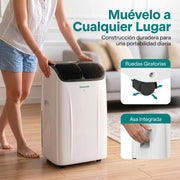 View SereneLife Aire Acondicionado Portátil 14000 BTU con WiFi, Climatizador 3 en 1 Frío, Ventilación y Deshumidificador, Smart con Kit de Ventana, para image 5