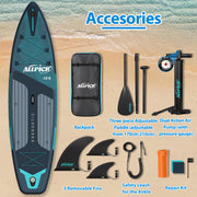 View 2026 Tabla de Paddle Surf Inflable ALLPICK Premium (Verde Premium) – Set Completo con Soporte Universal para Cámara, Remo Ajustable, para image 4