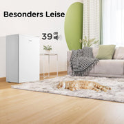 View Comfee RCD80WH3(E) Kühlschrank mit Gefrierfach, 80L Kleiner Kühlschrank, Obst- und Gemüsefach, 84.5 cm Höhe, 47.5 cm Breite, 110 kWh pro Jahr, image 3