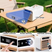 View Tragbare Mini-Klimaanlage, Split-Kühlsystem, 5000 BTU, leise Kühlung, keine Fensterabdichtung erforderlich, Touch-Bedienung & Fernbedienung, Timer- image 2