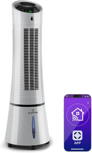 View Klarstein 4-in-1: Smart Luftkühler, Ventilator, Luftbefeuchter & Ionisation I 6 L Wassertank, Oszillation, 30 W, 210 m³/h, Timer I Klimagerät ohne image 1