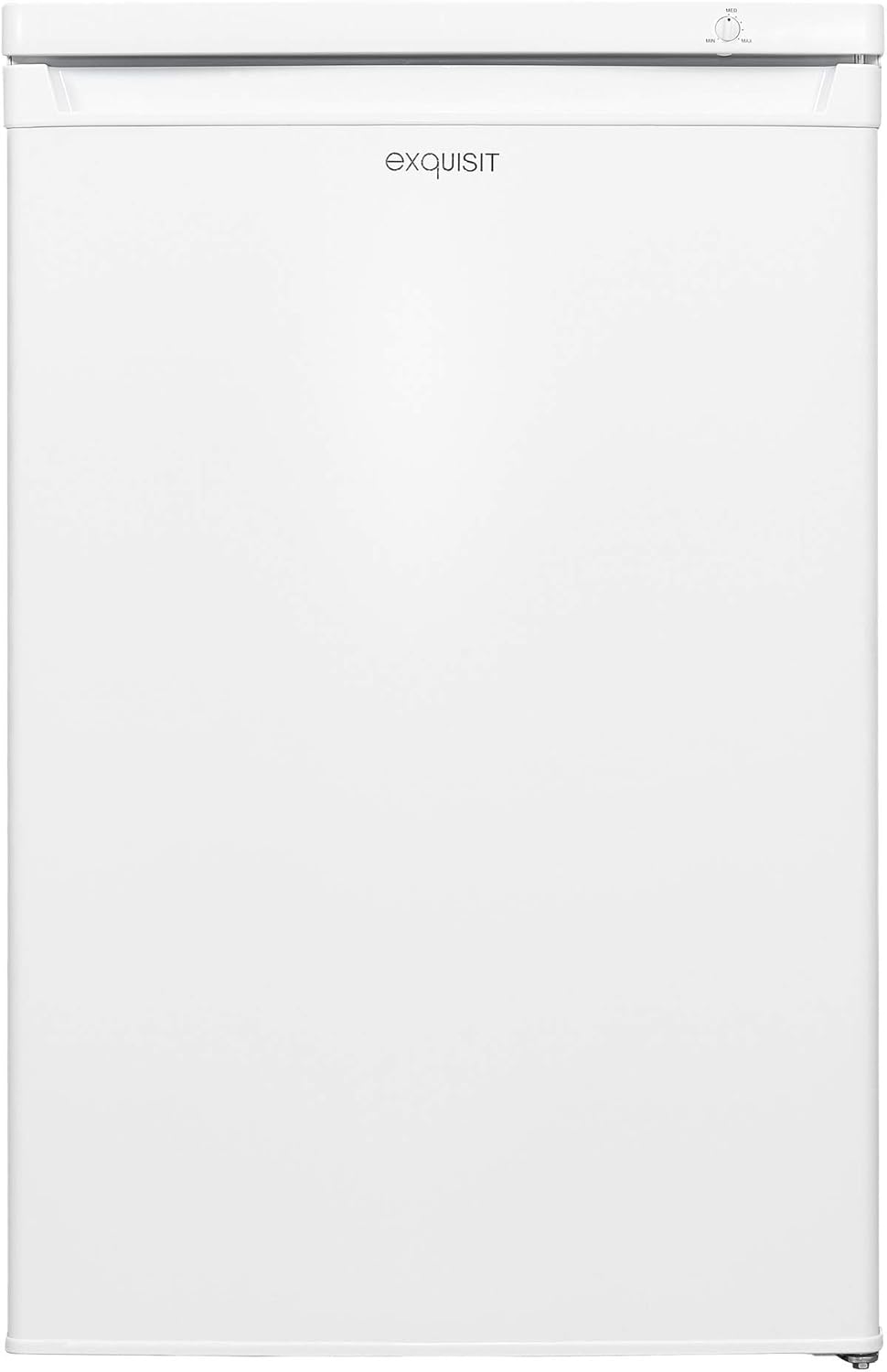 Exquisit Congelador Table Top 91L, Color Blanco, Clase E, Congelador 4 Estrellas, 4 Cajones Transparentes, Puerta Reversible, Control de Temperatura,