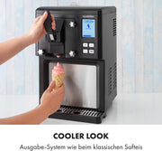 View Klarstein Sweet Sundae - Eiscrememaschine, 1,5 Liter, mitselbstkühlendem Kompressor, 200 Watt, Ausgabesystem, 3 StundenAuto-Kühlhaltefunktion, image 3