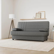 View SHIITO - Sofá Cama de 3 Plazas con Arcón Interior - 100 x 193 x 100 cm - Modelo Romeo - con Apertura Clic-Clac - Incluye 2 Cojines - Color Gris Oscuro image 2